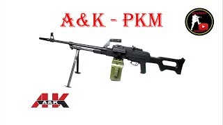 ОБЗОР A K ПКМ PKM AEG airsoft (страйкбол)