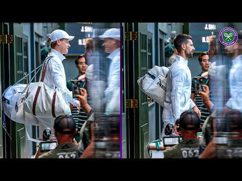The walk to the FINAL | Novak Djokovic and Jannik Sinner's walk to Centre Court IN FULL | Wimbledon