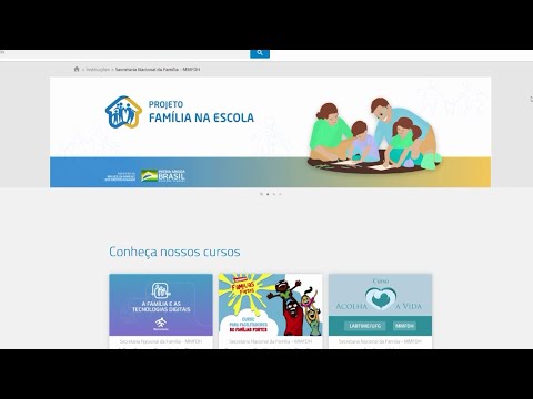 Governo lança plataforma Escola Nacional da Família