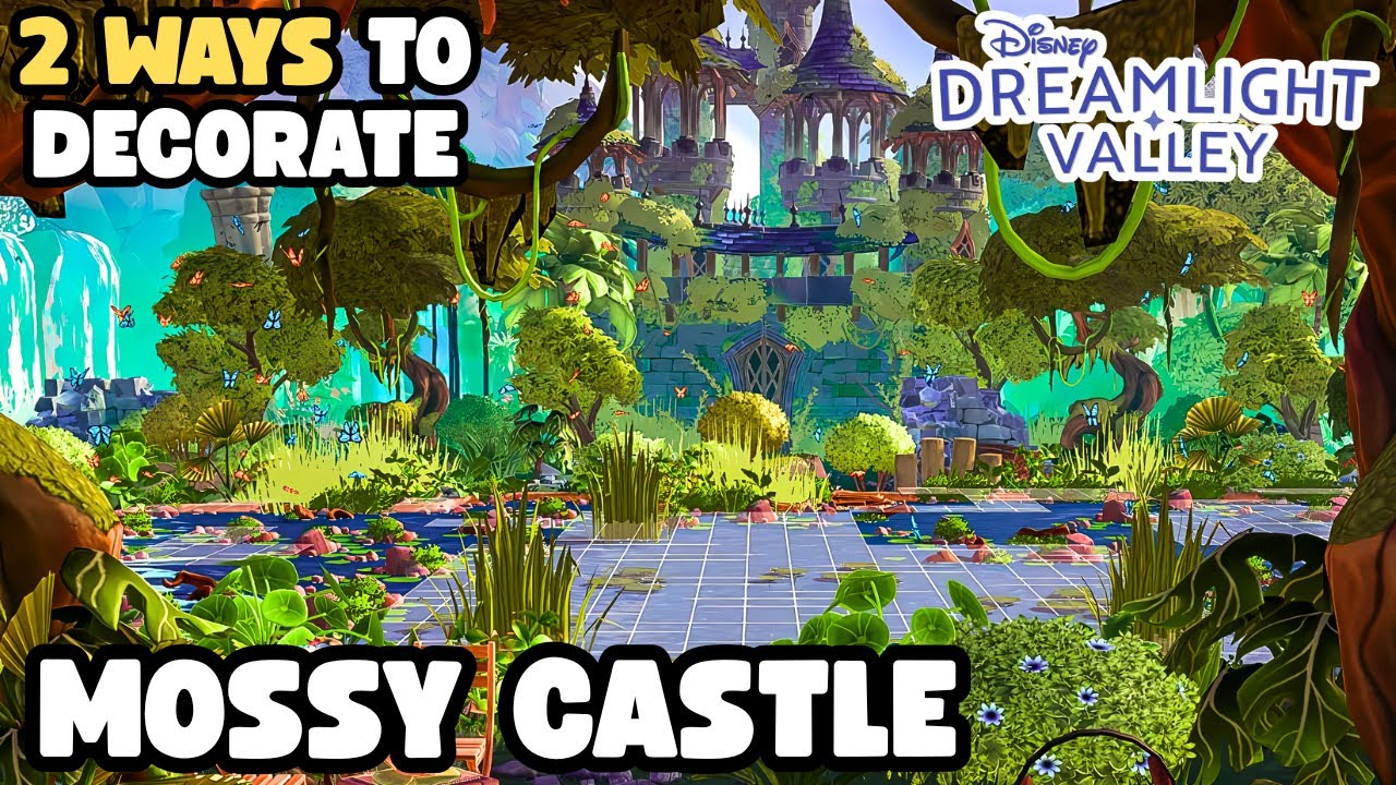 2 WAYS TO DECORATE~MOSSY CASTLE~OVERGROWN~CASTLE PERSPECTIVE~DISNEY DREAMLIGHT VALLEY~SPEED BUILD