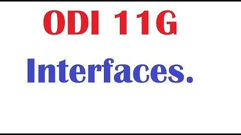 Oracle Data Integrator Interface Example 1