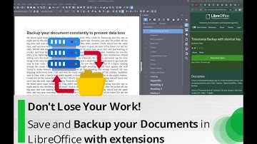 Verlies uw werk niet! Bewaar en maak een back-up van uw documenten in LibreOffice (back-up met be...