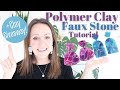 HOW TO MAKE POLYMER CLAY EARRINGS | DIY POLYMER CLAY EARRINGS | POLYMER CLAY FAUX STONE TUTORIAL
