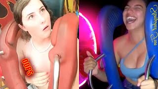 Slingshot Ride Girl Fail Compilation Funny And Shocking Moments 