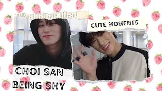 CHOI SAN being shy || Cute & soft moments