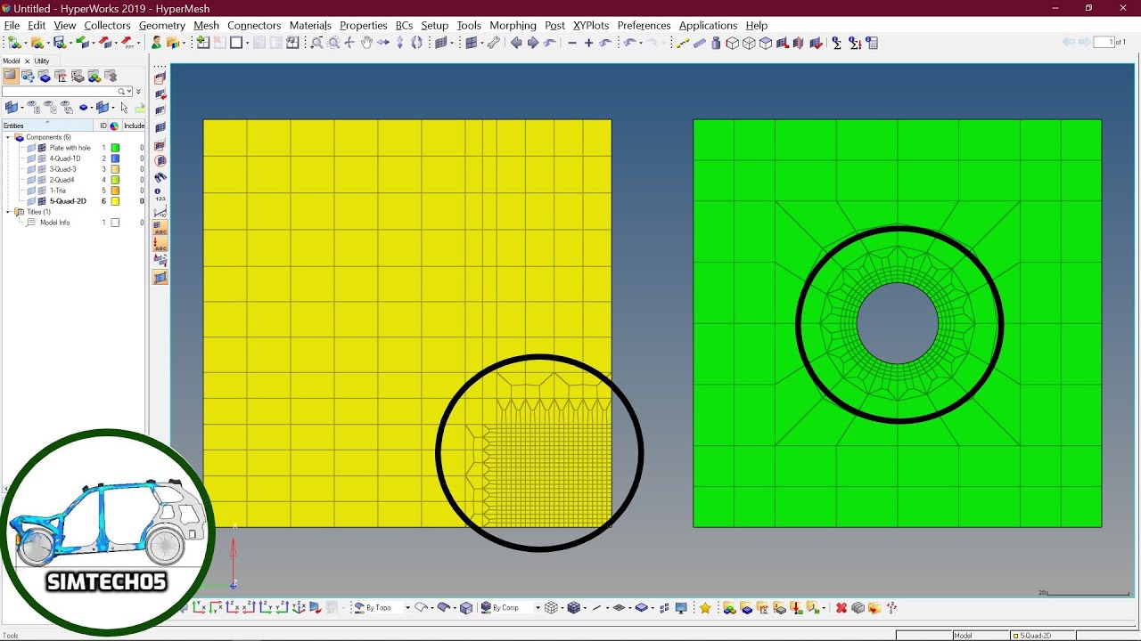 Mesh Transition or Mesh Refinement in HperMesh, Part - 1 