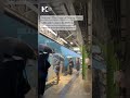 Fanling Station Platform Flooded due to Roof Leak