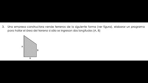 Dev c++ - Elaborar un programa para hallar el área si sólo se ingresan dos longitudes (A, B)
