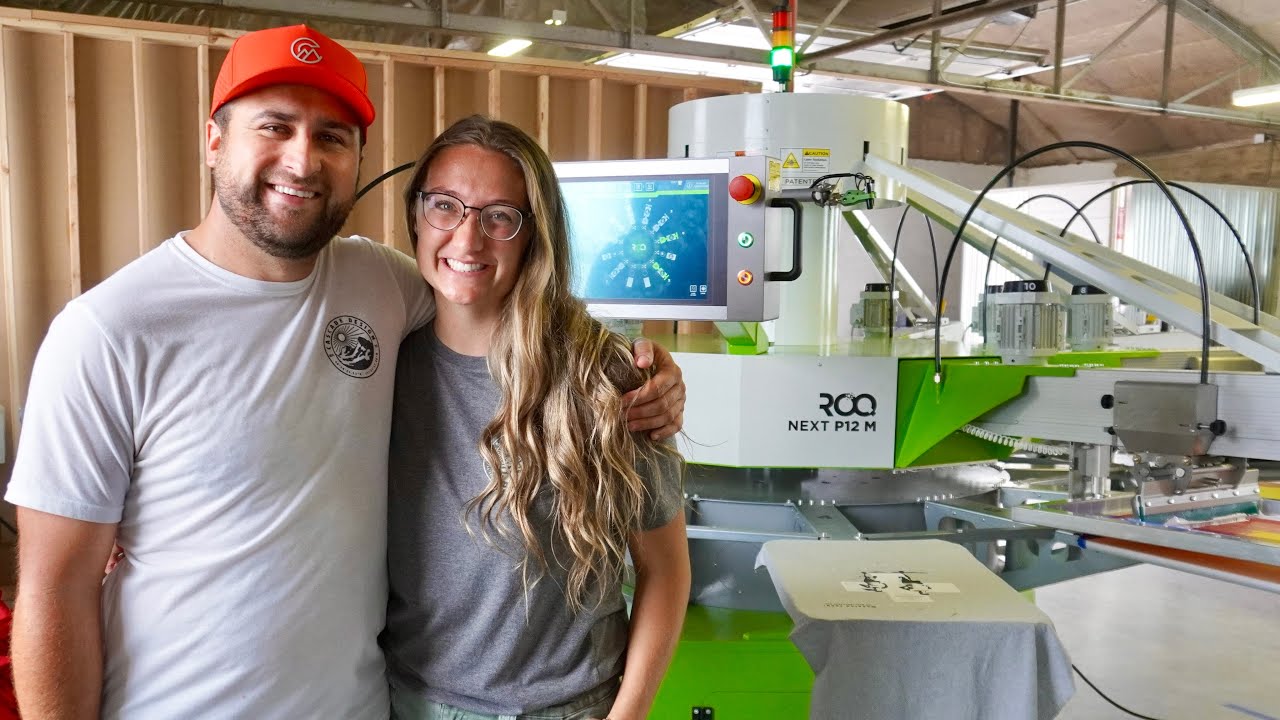 Mason & Sydney with Cascade Design with their ROQ NEXT Automatic Screen Printing Press