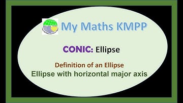 Conics Ellipse with horizontal major axis