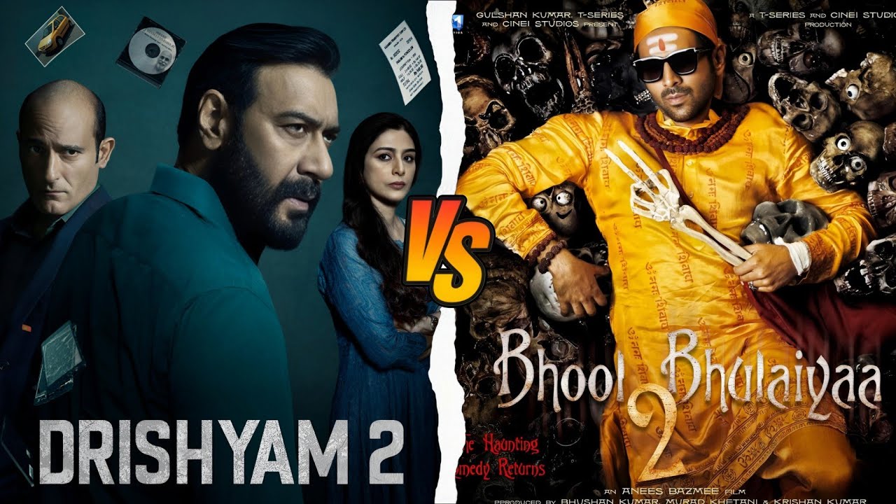 Drishyam 2 🆚 Bhool Bhulaiyaa 2 full Comparison Video !