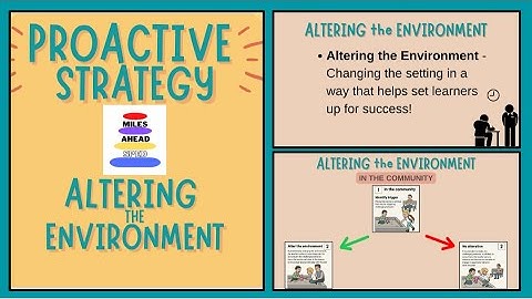 Altering the Environment, Proactive Behavior Strategy | ABA (Applied Behavior Analysis) | Behavior