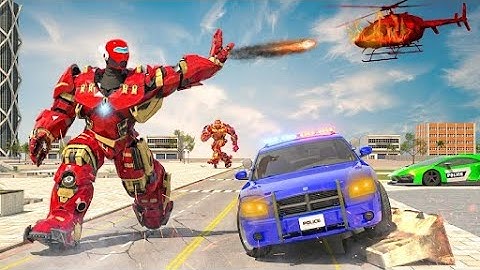 Flying Police Robot Car Transformer Game | Android Gameplay #3