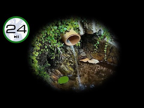 Sonido de FUENTE de Agua de BAMBÚ ⬛💧🎍 PANTALLA NEGRA. Relax para Dormir