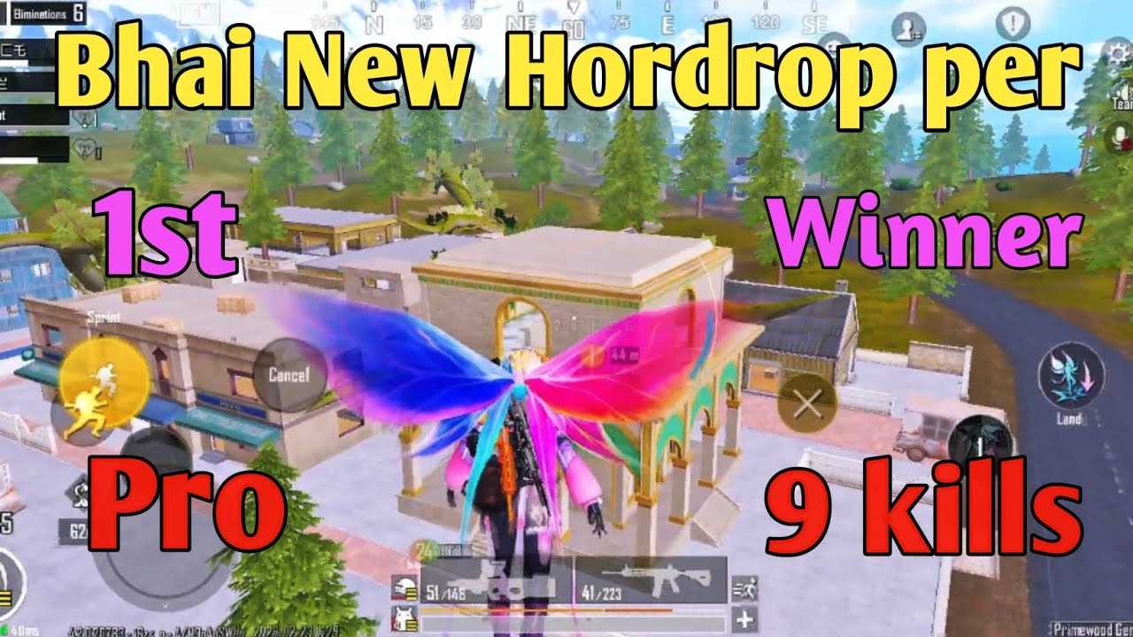 Bhai New Hordrop per 1st bar winner hua || aur 9 pro kills bhi  kar diya 😱😱😱😱😱