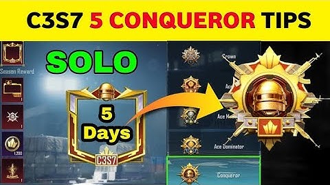 HOW MANY POINTS ARE REQUIRED FOR REACHING CONQUEROR IN C3S7 🔥BGMI😱 PUBG | Solo Conqueror Rank Push