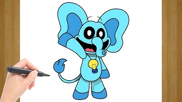 COMO DIBUJAR a BUBBA BUBBAPHANT de SMILING CRITTERS | POPPY PLAYTIME 3