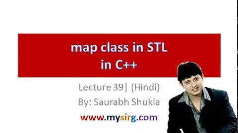 Lecture 39 map class in STL in C++ Hindi