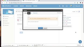 In Schoology work on an PDF assignment