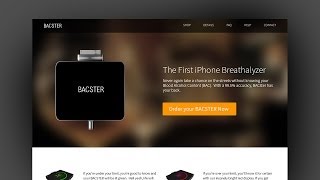 Part 4 - iPhone Breathalyzer - Website Design in Photoshop CC