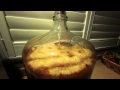 Beer wort fermenting in carboy time lapse