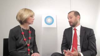 Alex Laskey of OPOWER interviews at Hub Culture Pavilion during WEF 2013.