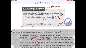 Unit 7.3 AP Stats Sampling Distributions Video Notes
