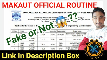 MAKAUT ODD SEMESTER 2020-21 EXAM ROUTINE PUBLISHED || FULL PROCESS STEP BY STEP ||