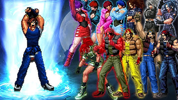 [Mugen KOF] MAster Shingo Yabuki vs Leona Heidern, Shermie, Ralf Jones Teams