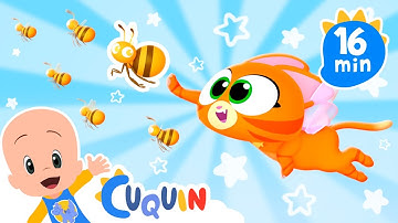 The kitten wants to fly like a bee | Cleo & Cuquin | Kids | Songs