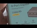 TP-Link LiteWave LS1008G 8-Port 10/100/1000 Mbps Desktop Switch Unboxing and Test