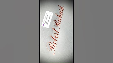 Copperplate calligraphy, tutorial: how I write your name #robert #richard