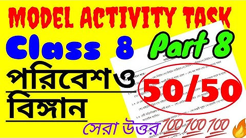 Model activity task class 8 part 8 science | Class 8 model activity task science part 8 #wbbse