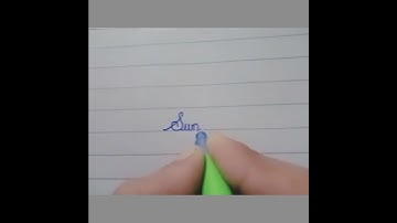 How to write Sunflower in cursive writing please subscribe