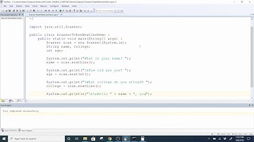 Java 1, Fall 2019 - Chapter 2, Using Scanner Class for a Token  Scan and Subsequent Line Scan.