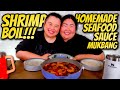 Giant Shrimp Seafood Boil Mukbang + Seafood Sauce Cooking Recipe 먹방 Eating Show! (THE SAUCE!!!)