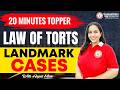 20 Minutes Topper 🔥 Law of Torts Landmark Cases | Judiciary & LLB Exam Prep | Law Coaching