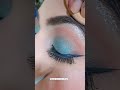 Blue Shimmery Eye Makeup Tutorial 💙✨ #shorts#eyemakeup #beauty