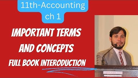 I.Com Part 1 Accounting Ch#1 lec#1 - Important Terms & Concepts of Accounting - Inter part 1