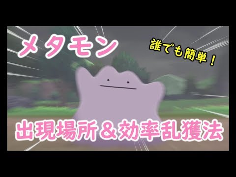 ポケモン剣盾 メタモンの出現場所と効率的な乱獲方法をまとめたよ ソード シールド Youtube