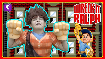 Wreck-It Ralph KIDS Go Into Fix-It Felix Jr. GAME! by HobbyKidsTV