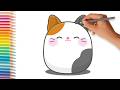 Cómo dibujar un SQUISHMALLOW GATITO adorable 😻