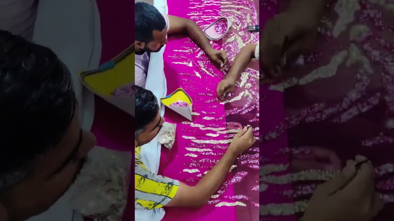 Premium Hand Beaded Fabrics by Trisha Exports India - Bulk Order Only