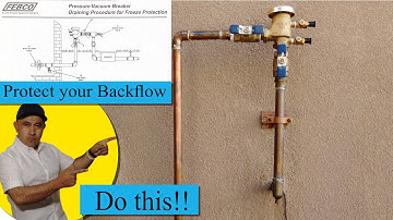 How to: Draining (Backflow )Procedure for freeze  protection!!