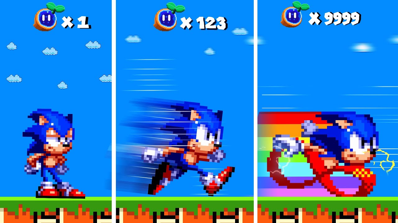 Upgrading Sonic to the FASTEST Ever in Super Mario bros | SM Animation