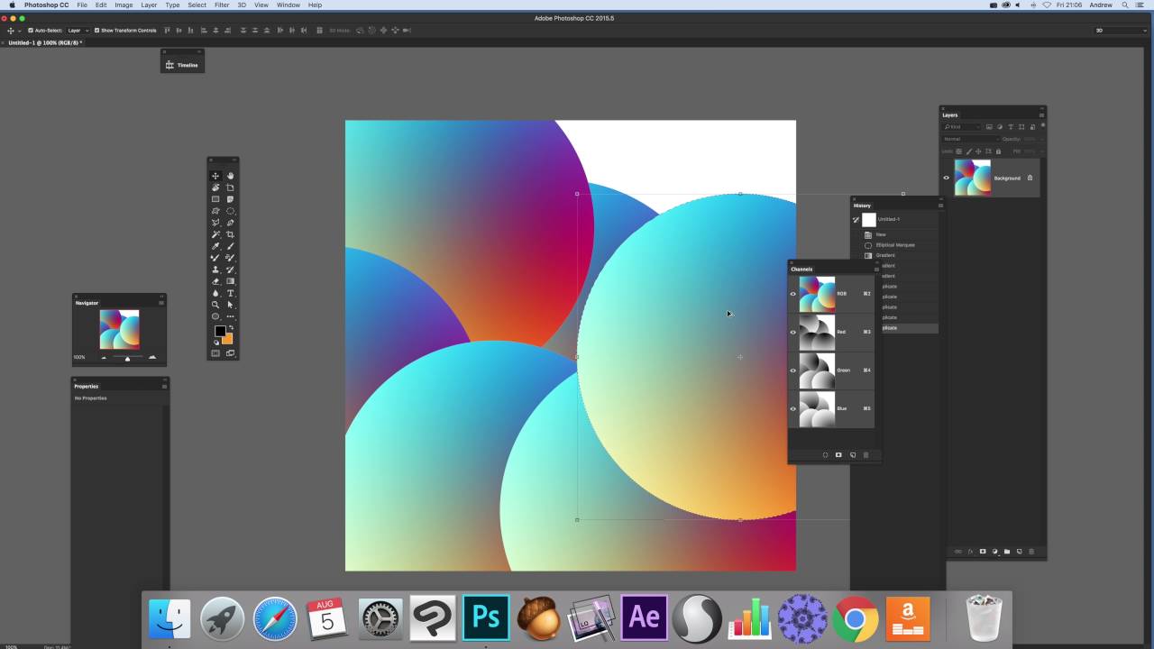 Radial gradients and Photoshop channels tutorial | Graphicxtras - YouTube