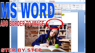 ✅ How To Add A Border To Image In MS Word File 🔴