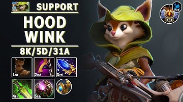 Hoodwink Hard Support | 7.31d | Great Roaming Hero | Dota 2 Immortal Gameplay