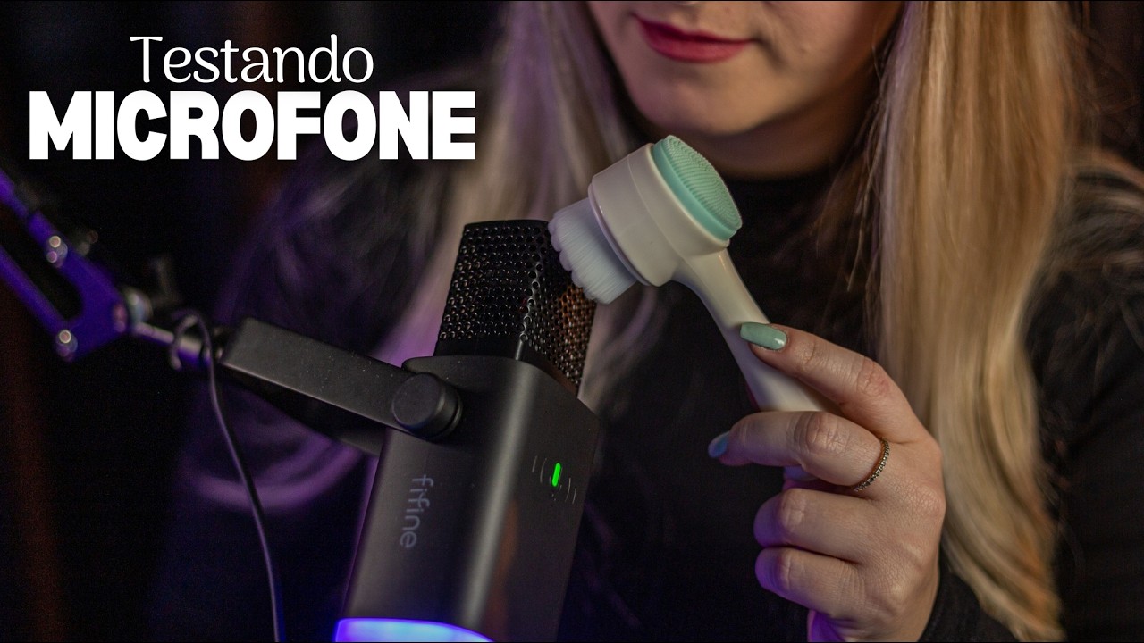 ASMR | TESTANDO MICROFONE FIFINE AM8 | SONS DE OBJETOS | ASMR PRA QUEM NÃO TEM FONE | SUSSURROS