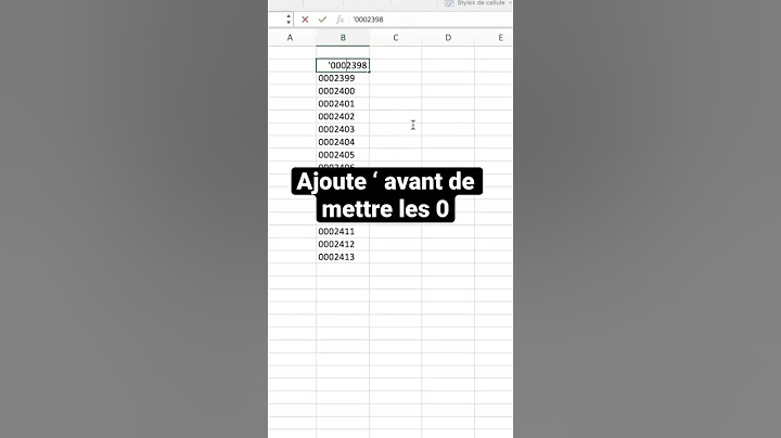 Ajouter des 0 devant un nombre !